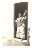 Senorita with Guitar in Doorway