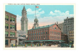 Faneuil Hall and Custom House, Boston, Massachusetts