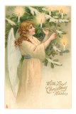 Christmas Wishes, Angel Lighting Candles
