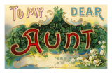 To My Dear Aunt, Floral Lettering