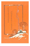 Art Deco Cabin and Trees
