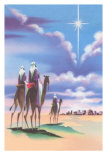 Stylized Wisemen Following Star