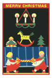 Merry Christmas, Children with Cracker