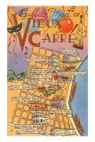 Buy Map of Vieux Carre, New Orleans, Louisiana at AllPosters.com