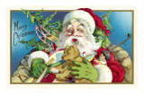 Merry Christmas, Santa with Teddy Bear