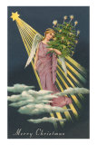 Merry Christmas, Angel with Clouds