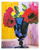 Buy Roses in a Blue Vase at AllPosters.com
