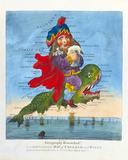 Buy Geography Bewitched! or, a Droll Caricature Map of England and Wales, c1793 at AllPosters.com