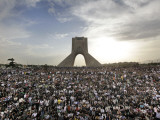 Supporters of Candidate Mir Hossein Mousavi Protest the Election Result at a Mass Rally in Tehran, 