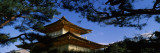 View of Trees in Front of a Temple, Kinkaku-Ji Temple, Kyoto City, Kyoto Prefecture, Kinki Region,