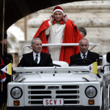 Pope Benedict XVI on His Popemobile, Arriving for the Weekly Audience in St. Peter's Square at the 