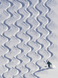 Buy Skier Leaves His Trace in the Deep Snow on a Hill Near St. Maergen in the Black Forest of Germany at AllPosters.com
