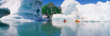 Buy Kayakers in the Lake, Bear Glacier Lake, Kenai Fjords National Park, Alaska, USA at AllPosters.com