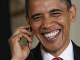 Buy President Barack Obama Smiles as He Participates in a Joint News Conference in the White House at AllPosters.com