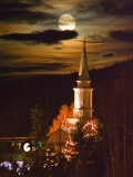 Buy Moon Rises over a Church in Eagle River, Alaska at AllPosters.com