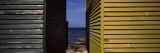 Sea Between Two Beach Huts, St. James Beach, Cape Town, Western Cape Province, South Africa