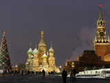 Buy Walking Past a Huge Christmas Tree in Red Square in Moscow at AllPosters.com