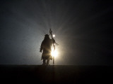 Performer is Silhouetted at the Opening Ceremonies for the XXI Olympic Winter Games in Vancouver
