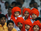 Buy Children Attend a Function by Indian Spiritual Leader Sathya Sai Baba in New Delhi at AllPosters.com