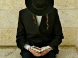 Buy Ultra-Orthodox Jew Prays at the Western Wall in Jerusalem's Old City at AllPosters.com