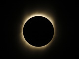 Moon Passes Between the Sun and the Earth During a Total Solar Eclipse in Varanasi, India