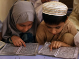 Children Read Together from Muslim's Holy Quran in Karachi, Pakistan