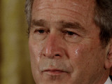 Buy Tears Run Down President Bush's Face, Taking Part in a Medal of Honor Ceremony in the White House at AllPosters.com