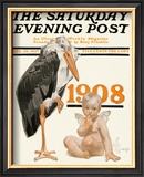 New Year's Baby, c.1908: Stork Delivery