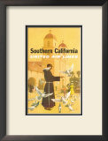 Buy United Airlines: Southern California, Franciscan Monk and Spanish Mission at AllPosters.com