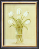 Buy White Tulips in Square Vase at AllPosters.com