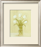 Buy White Tulips in Square Vase at AllPosters.com