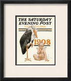 New Year's Baby, c.1908: Stork Delivery