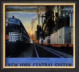 New York Central System, Along the Water Level Route Framed Giclee Print