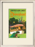 Buy United Airlines: Disneyland in Anaheim, California, c.1960's at AllPosters.com