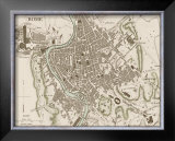 Sepia Map of Rome