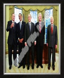 Buy G.W. Bush w/President-elect Barack Obama & Presidents Clinton, Carter, & Bush Sr. in Oval Office. at AllPosters.com