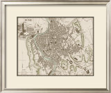 Sepia Map of Rome
