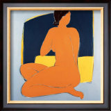 Nu Bleu Sur Fond Jaune