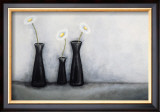 Three Black Vases
