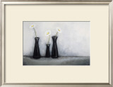 Three Black Vases