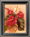 Buy Red and White Anthuriums at AllPosters.com