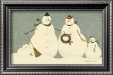 Snow Family Framed Art Print
