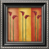 Six Red Lilies