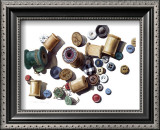 Wooden Spools and Old Buttons