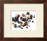 Wooden Spools and Old Buttons