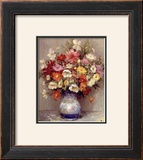 Buy Dahlias dans Un Pot Bleu at AllPosters.com