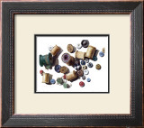 Wooden Spools and Old Buttons