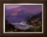 Sunset Fog Framed Art Print