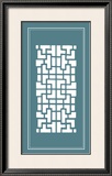 Shoji Screen in Teal III