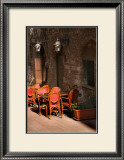 Ristorante with Red Chairs, San Gimignano
